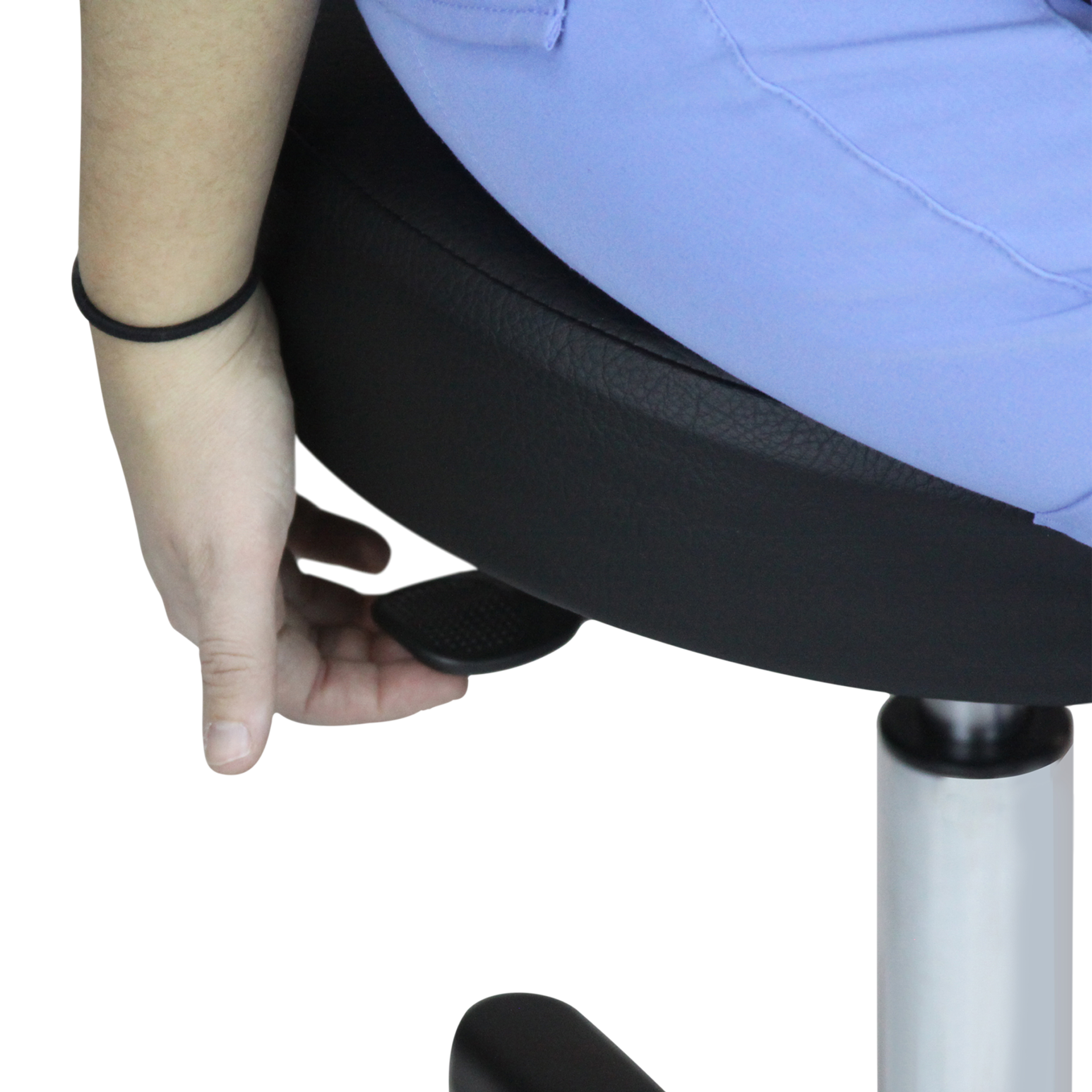 LOCKFIELD　LFE MULTI STOOL 1212 Deluxe Pneumatic, Hand-Operated Exam Stool with Backrest and